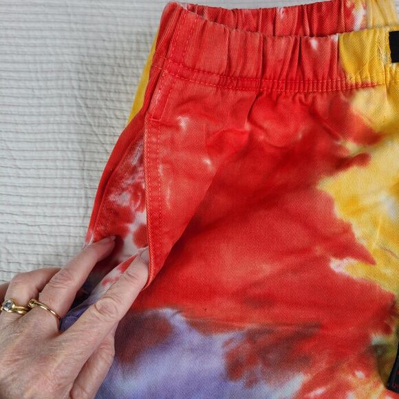 Gramicci Tie Dye Cotton Size M Festival Hippie Pockets Belted Unisex - Picture 7 of 10